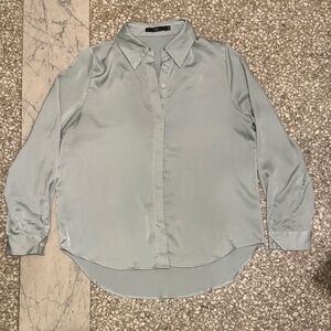 NKE Light Blue Button-Up Blouse